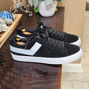PONY Men's Suede Casual Sneakers, Black, Sz 13